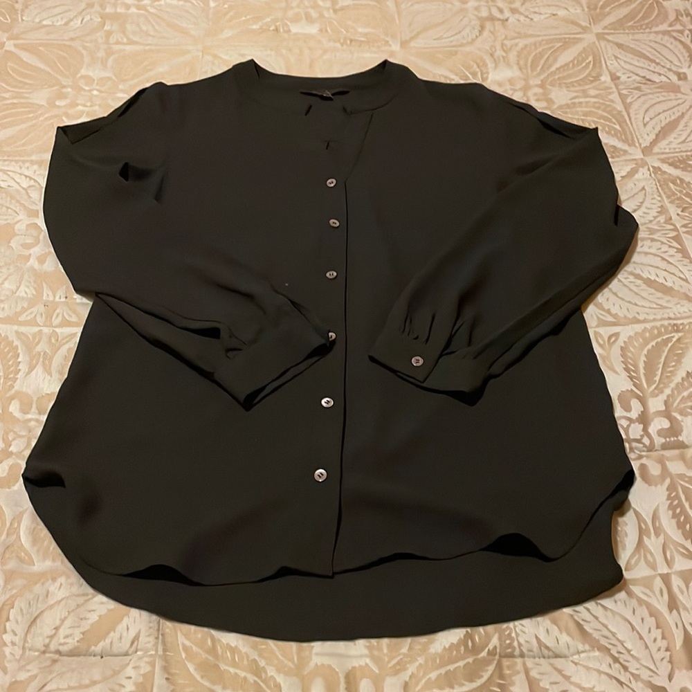 🎉moving sale🎉 Goldray  (Stitch Fix) cutout sleeve black blouse S